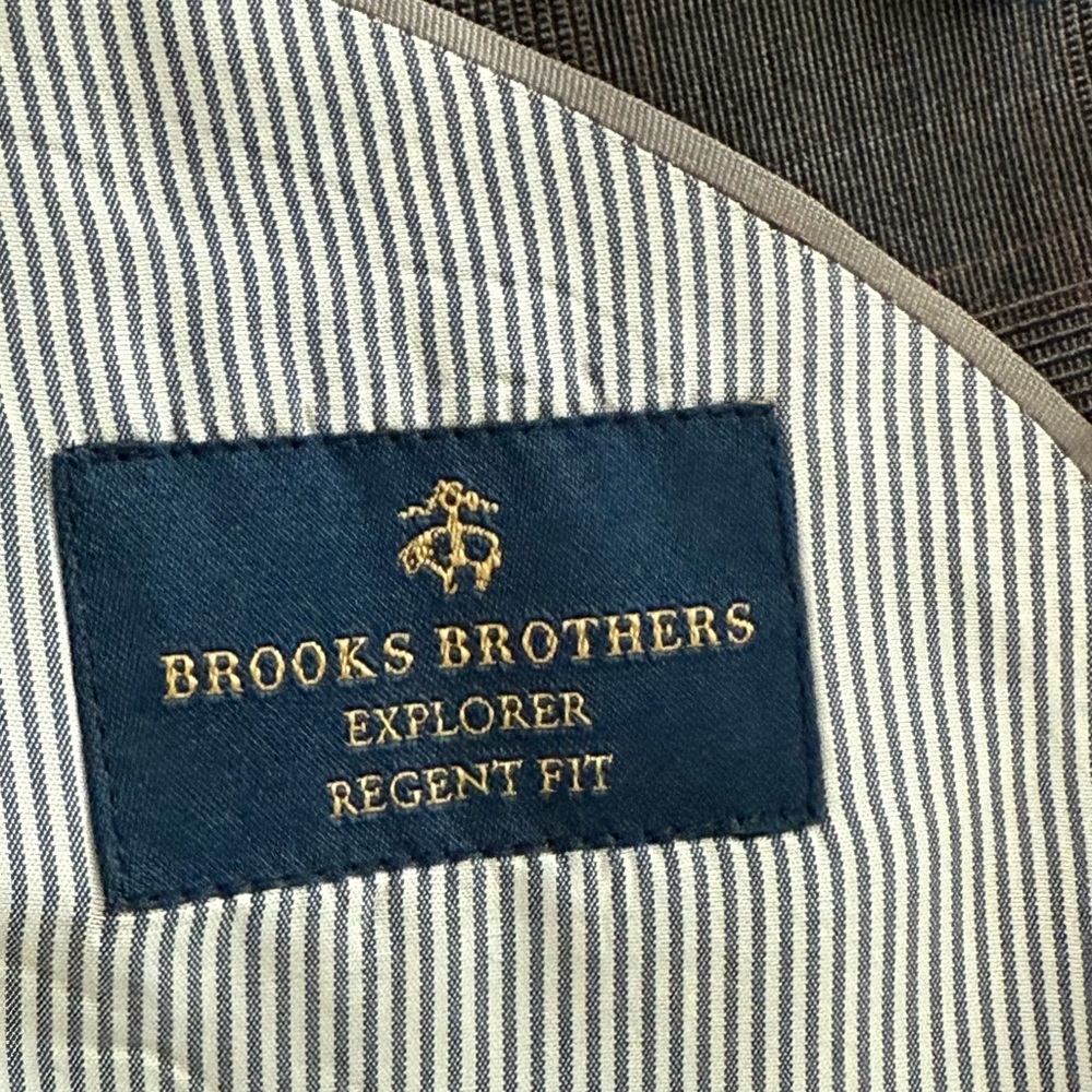 Brooks Brothers Sport Coat Explorer Regent Fit Gray Plaid 46R Wool - Picture 14 of 16